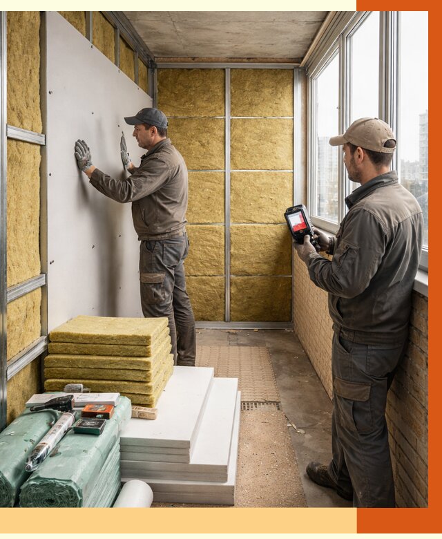 Утепление балкона в Дальнереченске от 4586 руб. под ключ | ТепломастерДлн